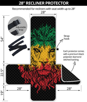 Rasta Lion Print Recliner Protector