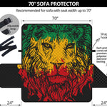 Rasta Lion Print Sofa Protector