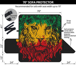 Rasta Lion Print Sofa Protector