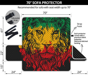 Rasta Lion Print Sofa Protector