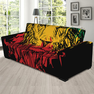 Rasta Lion Print Sofa Slipcover