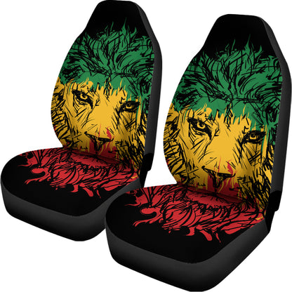 Rasta Lion Print Universal Fit Car Seat Covers