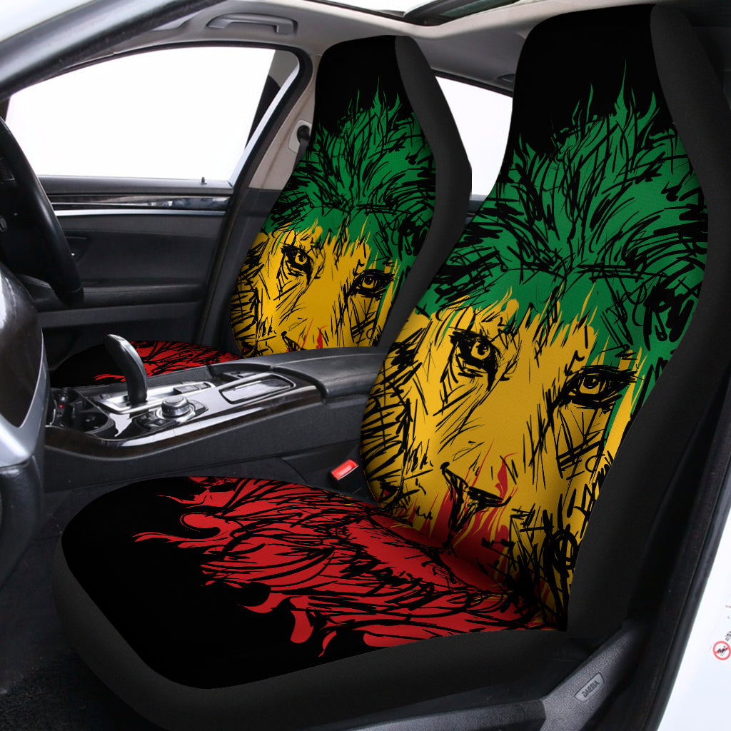 Rasta Lion Print Universal Fit Car Seat Covers
