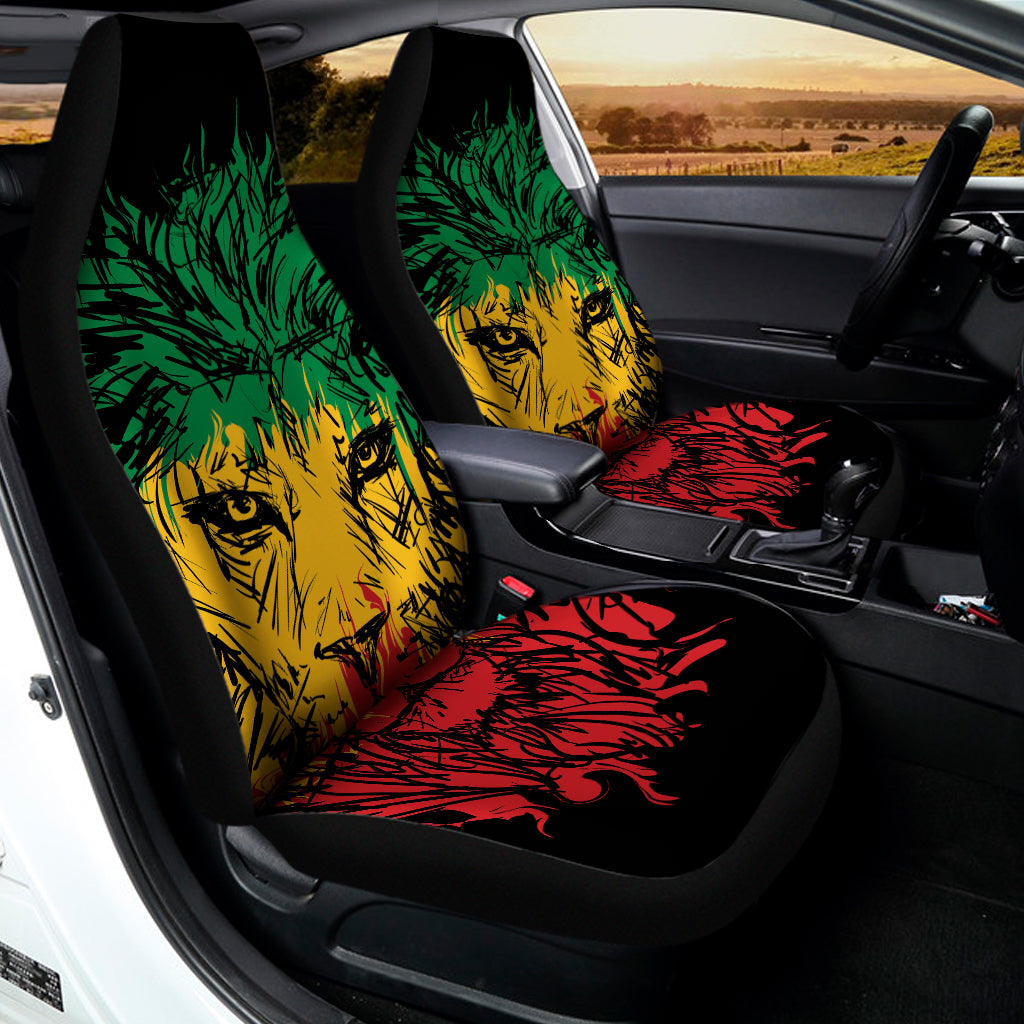 Rasta Lion Print Universal Fit Car Seat Covers