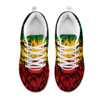 Rasta Lion Print White Sneakers