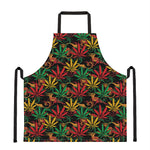 Rasta Marijuana Pattern Print Apron
