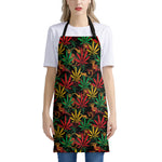 Rasta Marijuana Pattern Print Apron