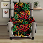 Rasta Marijuana Pattern Print Armchair Protector