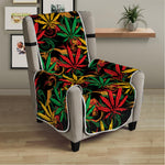 Rasta Marijuana Pattern Print Armchair Protector