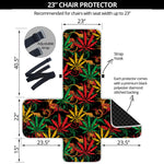 Rasta Marijuana Pattern Print Armchair Protector