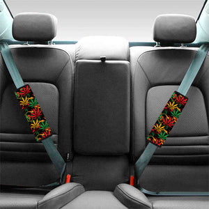 Rasta Marijuana Pattern Print Car Seat Belt Covers