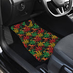 Rasta Marijuana Pattern Print Front Car Floor Mats