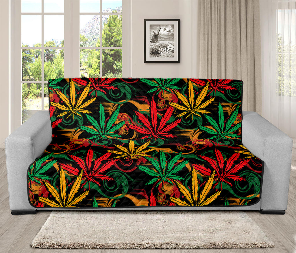 Rasta Marijuana Pattern Print Futon Protector