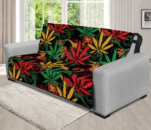 Rasta Marijuana Pattern Print Futon Protector