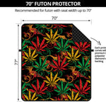 Rasta Marijuana Pattern Print Futon Protector