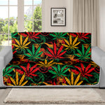 Rasta Marijuana Pattern Print Futon Protector