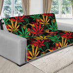 Rasta Marijuana Pattern Print Futon Protector