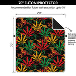 Rasta Marijuana Pattern Print Futon Protector