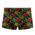 Rasta Marijuana Pattern Print Men's Boxer Briefs