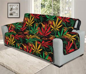 Rasta Marijuana Pattern Print Oversized Sofa Protector