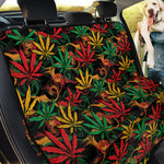 Rasta Marijuana Pattern Print Pet Car Back Seat Cover