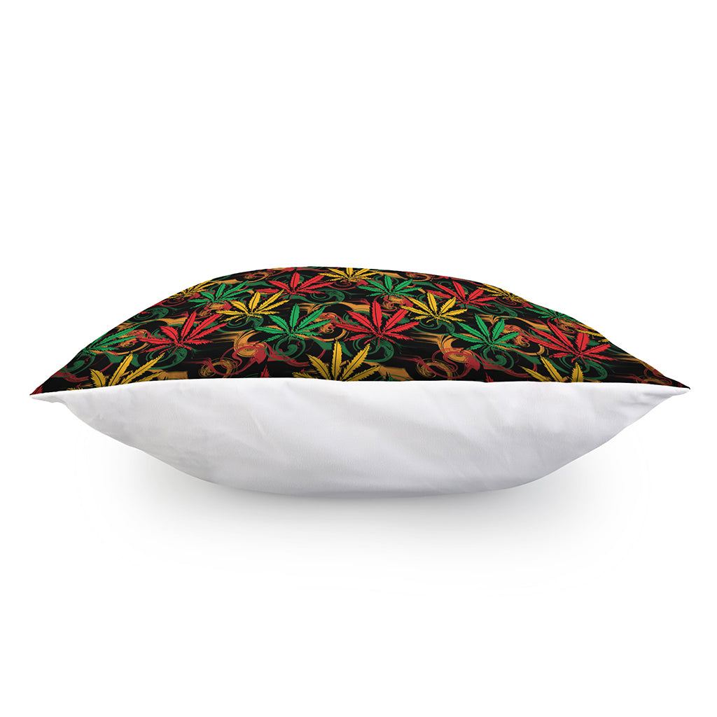 Rasta Marijuana Pattern Print Pillow Cover