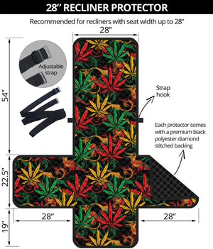 Rasta Marijuana Pattern Print Recliner Protector