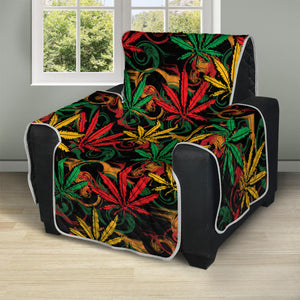 Rasta Marijuana Pattern Print Recliner Protector