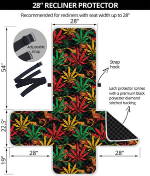 Rasta Marijuana Pattern Print Recliner Protector