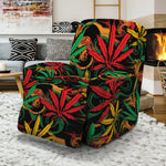 Rasta Marijuana Pattern Print Recliner Slipcover