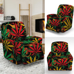 Rasta Marijuana Pattern Print Recliner Slipcover