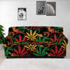 Rasta Marijuana Pattern Print Sofa Cover