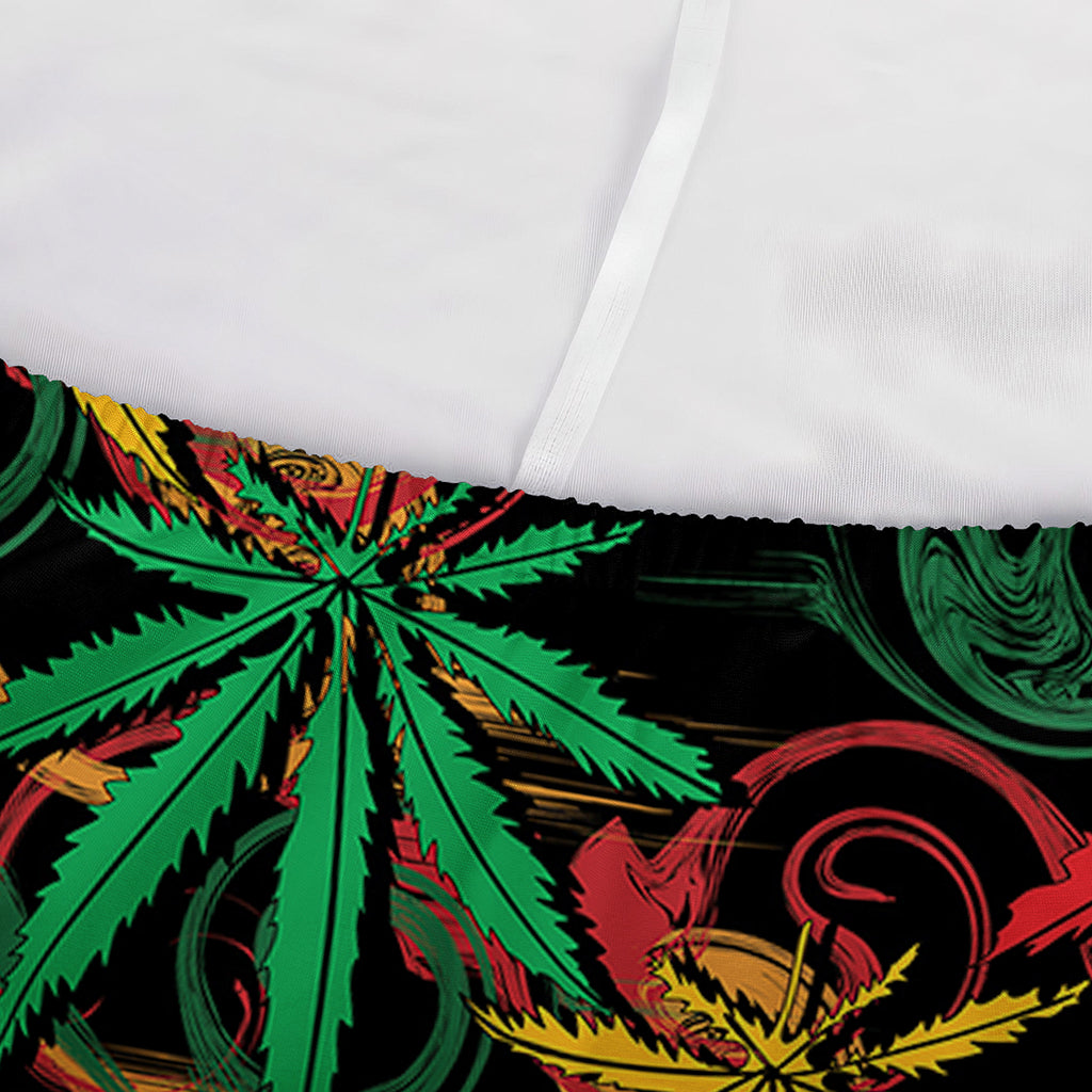 Rasta Marijuana Pattern Print Sofa Cover