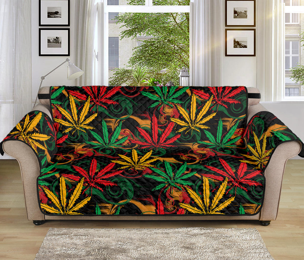 Rasta Marijuana Pattern Print Sofa Protector