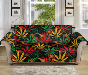 Rasta Marijuana Pattern Print Sofa Protector