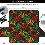 Rasta Marijuana Pattern Print Sofa Protector