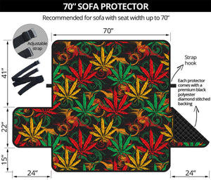 Rasta Marijuana Pattern Print Sofa Protector