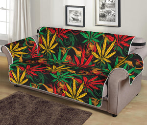 Rasta Marijuana Pattern Print Sofa Protector