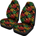 Rasta Marijuana Pattern Print Universal Fit Car Seat Covers