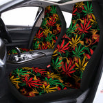 Rasta Marijuana Pattern Print Universal Fit Car Seat Covers