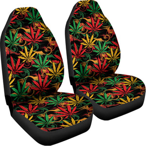 Rasta Marijuana Pattern Print Universal Fit Car Seat Covers