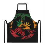 Rasta Peace Sign Print Apron