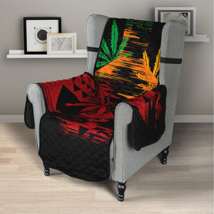 Rasta Peace Sign Print Armchair Protector