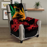 Rasta Peace Sign Print Armchair Protector