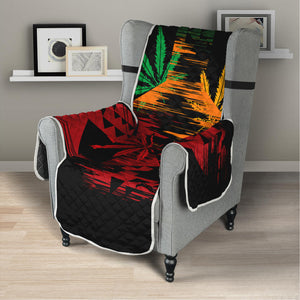 Rasta Peace Sign Print Armchair Protector