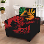 Rasta Peace Sign Print Armchair Slipcover