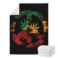 Rasta Peace Sign Print Blanket