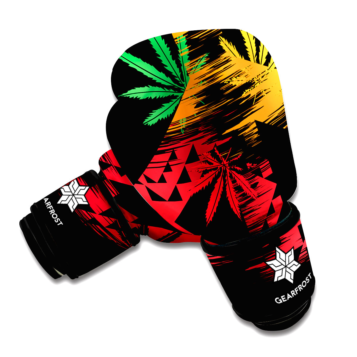 Rasta Peace Sign Print Boxing Gloves