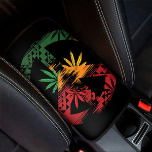 Rasta Peace Sign Print Car Center Console Cover