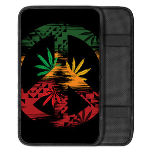 Rasta Peace Sign Print Car Center Console Cover